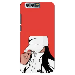 Силиконовый Чехол на Huawei Honor 9, Glory 9, STF с картинкой Стильных Девушек (Девушка Nike)