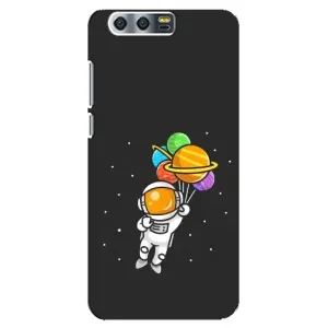Силіконовый Чохол з принтом "Космонавти" на Huawei Honor 9, Glory 9, STF (Космонавт з кульками)