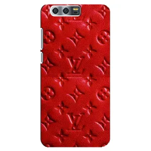 Текстурный Чехол Louis Vuitton для Хуавей Хонор 9 (Красный ЛВ)