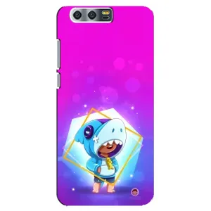 Чехол Бравл Старс для Huawei Honor 9, Glory 9, STF (Леон в костюме Акулы)