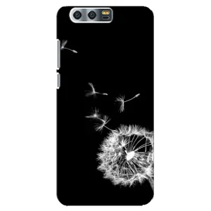 Силиконовый Чехол с одуванчиками на Huawei Honor 9, Glory 9, STF (Одуванчик на чёрном)