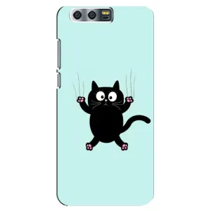 Силіконовий чохол з котиком для Huawei Honor 9, Glory 9, STF