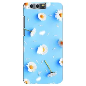 Чехол с Цветами для Huawei Honor 9, Glory 9, STF (ромашки на голубом)