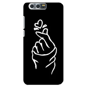 Чехлы (Знак сердечка) на Huawei Honor 9, Glory 9, STF (Сердце на черном)