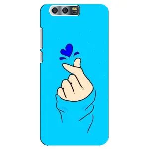 Чехлы (Знак сердечка) на Huawei Honor 9, Glory 9, STF (Сердце на синем)