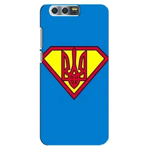 Чохол з картинкою (Патріотичний ГЕРБ) на Huawei Honor 9, Glory 9, STF (Герб - супер герой)