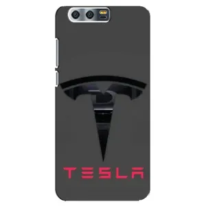 Силіконовий бампер з картинкою машини на Huawei Honor 9, Glory 9, STF (Logo TESLA)