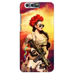ЗСУ Чохли (TPU) для Huawei Honor 9, Glory 9, STF (Жінка солдат)