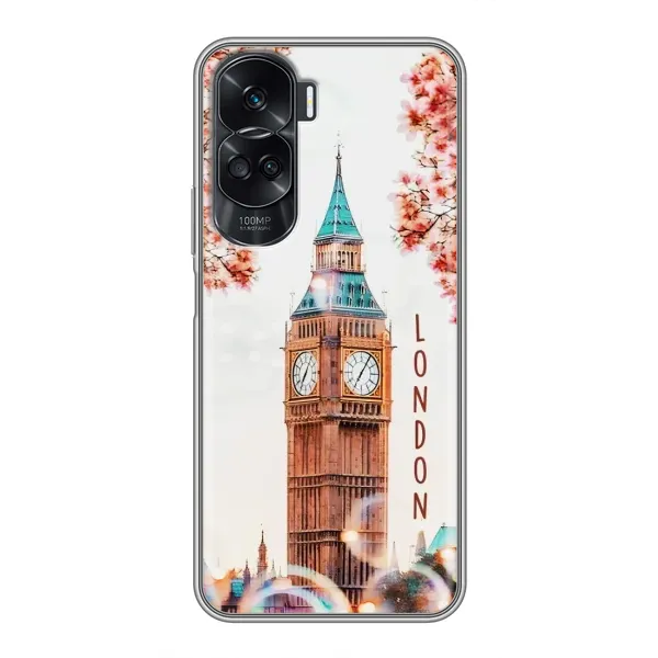 Чехол с рисунком «Часы Лондон» для Huawei Honor 90 Lite Чехол с рисунком «Часы Лондон» для Huawei Honor 90 Lite