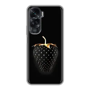 Чехол с изображением вкусной еды для Huawei Honor 90 Lite (Чёрная клубника)