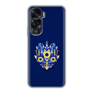 Чохол Укр Символіка для Huawei Honor 90 Lite (Квітучий Герб)