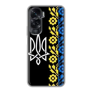 Силіконовый Чохол на Huawei Honor 90 Lite (Герб и вишиванка)