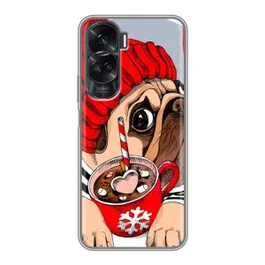 Бампер для Huawei Honor 90 Lite с картинкой "Песики" (Грустная собака)