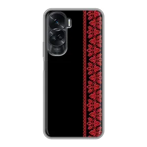 Силіконовый Чохол на Huawei Honor 90 Lite (Червона вишиванка)