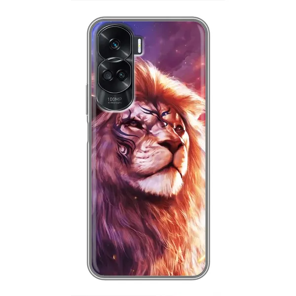 Чехол с рисунком «Красочный ЛЕВ» для Huawei Honor 90 Lite