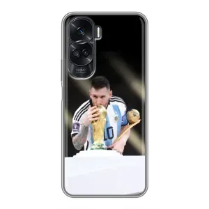 Чехлы Лео Месси Аргентина для Huawei Honor 90 Lite (Кубок Мира)