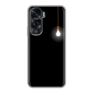 Чехол с картинками на черном фоне для Huawei Honor 90 Lite (Лампочка)