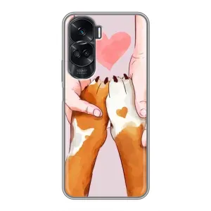 Чехол (ТПУ) Милые собачки для Huawei Honor 90 Lite (Любовь к собакам)