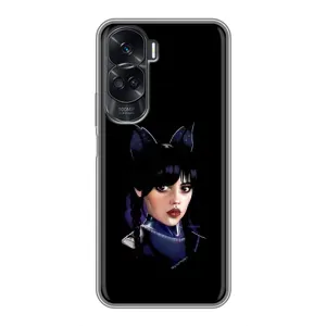 Чохол з картинкою Венсдей на Huawei Honor 90 Lite (Мила Венсдей)