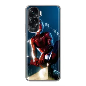 Чехол Супергерой Человека Паука на Huawei Honor 90 Lite (Паук на доме)