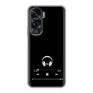 Чехол с картинками на черном фоне для Huawei Honor 90 Lite (Плеер)