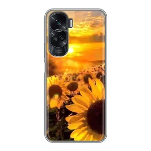 Чохол з Квітами для Huawei Honor 90 Lite (поле соняшників)