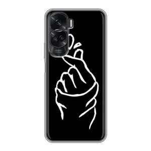 Чохол (Знак сердечка) для Huawei Honor 90 Lite (Сердечко на чорному)