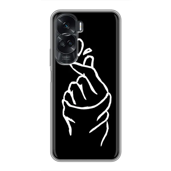 Чехол с рисунком «Сердце на черном» для Huawei Honor 90 Lite Чехол с рисунком «Сердце на черном» для Huawei Honor 90 Lite