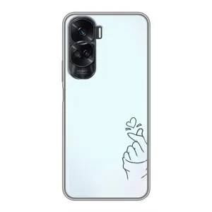 Чохол (Знак сердечка) для Huawei Honor 90 Lite (Сердечко на блакитному)