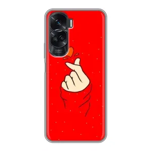 Чохол (Знак сердечка) для Huawei Honor 90 Lite (Сердечко на червоному)