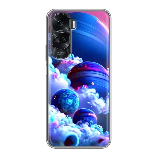 Чехол с рисунком «Синие планеты» для Huawei Honor 90 Lite Чехол с рисунком «Синие планеты» для Huawei Honor 90 Lite