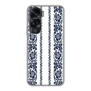 Силіконовый Чохол на Huawei Honor 90 Lite з картинкой Вишиванки (Синя вишиванка)