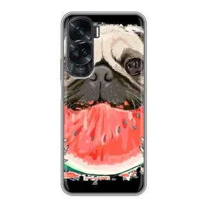 Чехол (ТПУ) Милые собачки для Huawei Honor 90 Lite (Смешной Мопс)