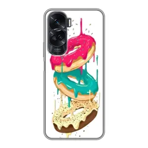 Чехол с изображением вкусной еды для Huawei Honor 90 Lite (Сочные пончики)