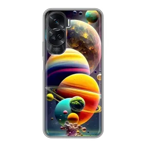 Чохол (ТПУ) з планетами на Huawei Honor 90 Lite (Сонячна система)