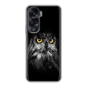 Чехлы с принтом СОВЫ для Huawei Honor 90 Lite (Сова на чёрном)