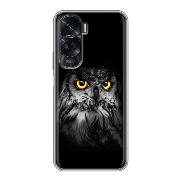 Чехол с рисунком «Сова на чёрном» для Huawei Honor 90 Lite Чехол с рисунком «Сова на чёрном» для Huawei Honor 90 Lite