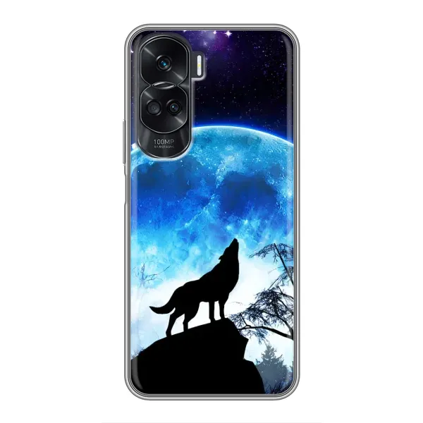 Чехол с рисунком «Воет на луну» для Huawei Honor 90 Lite Чехол с рисунком «Воет на луну» для Huawei Honor 90 Lite