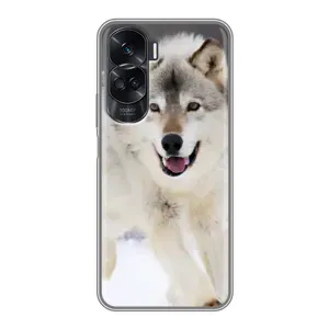 Чехол с Волком на Huawei Honor 90 Lite (Волк на снегу)
