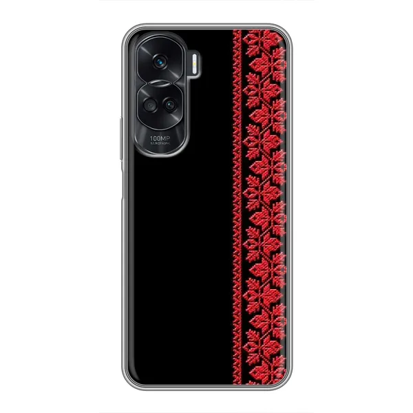Чехол с рисунком «Вышиванка на черном» для Huawei Honor 90 Lite Чехол с рисунком «Вышиванка на черном» для Huawei Honor 90 Lite