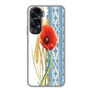 Силіконовый Чохол на Huawei Honor 90 Lite з картинкой Вишиванки (Вишиванка з квіткою)