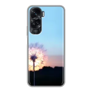 Силіконовий Чохол з кульбабками на Huawei Honor 90 Lite (Захід з кульбабкою)