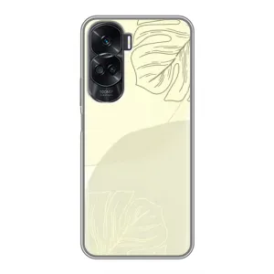 Чохол квітковий дизайн для Huawei Honor 90 Lite (Зелений фон)