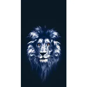Чехол с картинкой на Huawei Honor Magic 5 Lite 5G (Лев - синий)