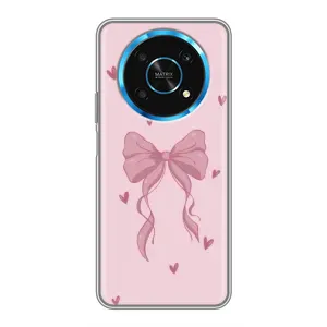 Чехол банты для Huawei Honor Magic 6 Lite 5G (Бант на розовом)