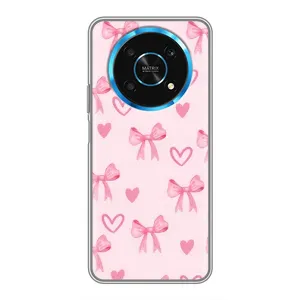 Чехол банты для Huawei Honor Magic 6 Lite 5G (Бантики и сердечки)