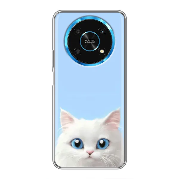 Чехол с рисунком «Белый кот» для Huawei Honor Magic 6 Lite 5G Чехол с рисунком «Белый кот» для Huawei Honor Magic 6 Lite 5G