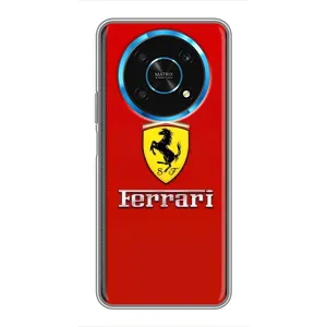 Силиконовый бампер с картинкой машины на Huawei Honor Magic 6 Lite 5G (Ferrari Logo)
