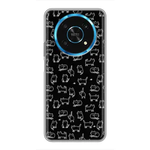 Чохол на тематику: Коти для Huawei Honor Magic 6 Lite 5G (Котики на чорному)