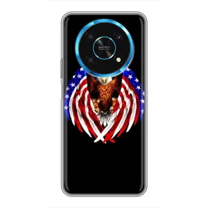 Чехол Флаг USA для Huawei Honor Magic 6 Lite 5G (Крылья США)